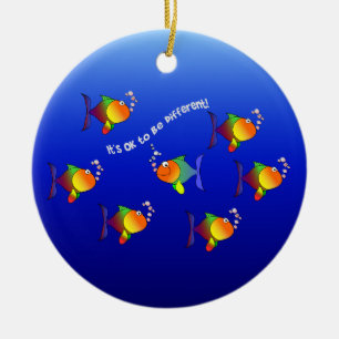 Cerâmica Ornamento de Peixe diferente - personalize!