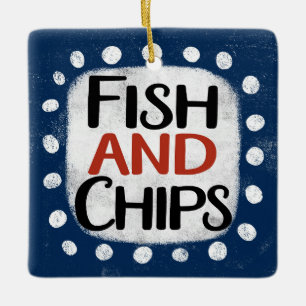 Cerâmica Ornamento De Peixes E Chips