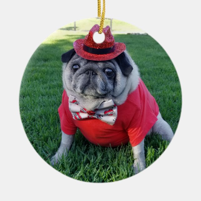 Cerâmica Ornamento de picles vermelhos (Frente)