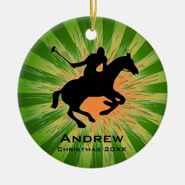 Cerâmica Ornamento de Polo Personalizado (Frente)