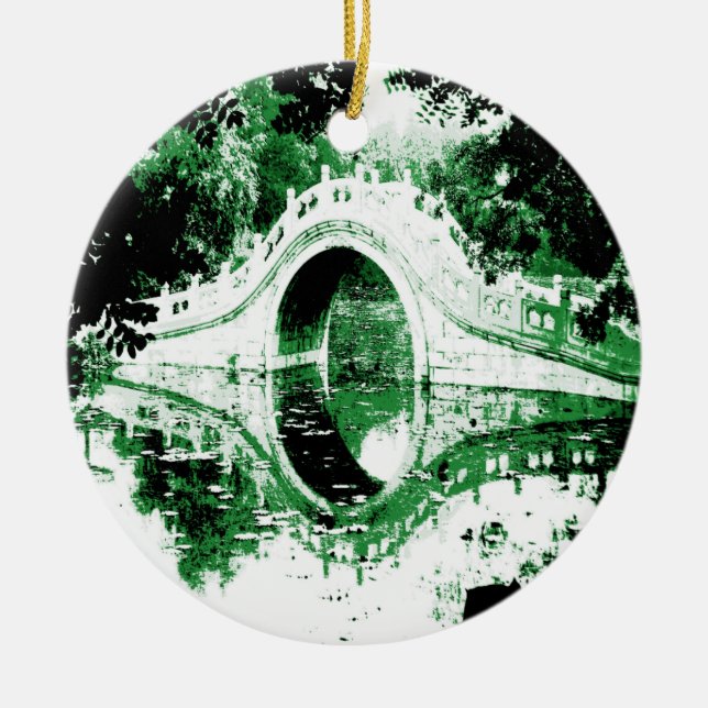 Cerâmica Ornamento de Ponte Histórica (Frente)