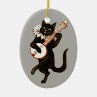 ornamento de porcelana musical vintage