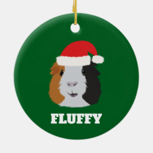 Cerâmica Ornamento de Porcos Laranja, Branco e Guiné Negra