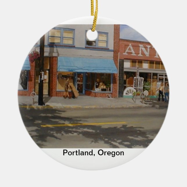 Cerâmica Ornamento de Portland Oregon (Frente)