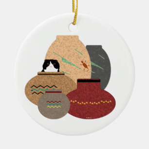 Cerâmica Ornamento de Potes de Clay