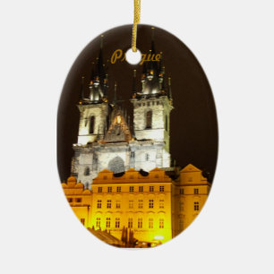 Cerâmica Ornamento de Praga nossa senhora de Tyn