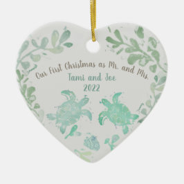 Cerâmica Ornamento de Praia Costeira de Tartaruga do Mar de