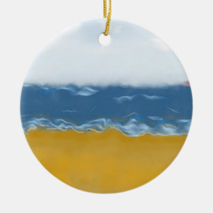 Cerâmica Ornamento de Praia Pintado