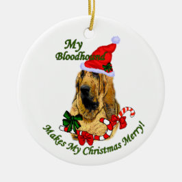 Cerâmica Ornamento de Presentes de Natal de Bloodhound
