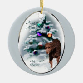 Cerâmica Ornamento de presentes de Natal para Retriever Rev
