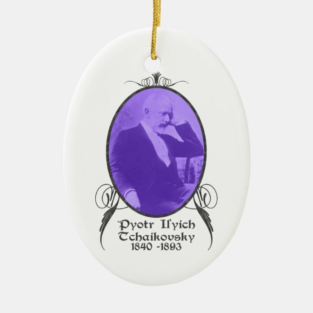 Cerâmica Ornamento de Pyotr Il'yich Tchaikovsky (Frente)