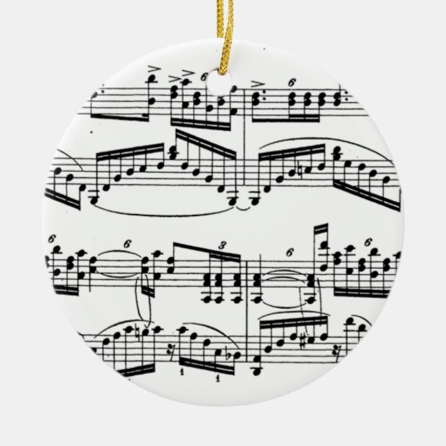 Cerâmica Ornamento de Rachmaninoff (Frente)