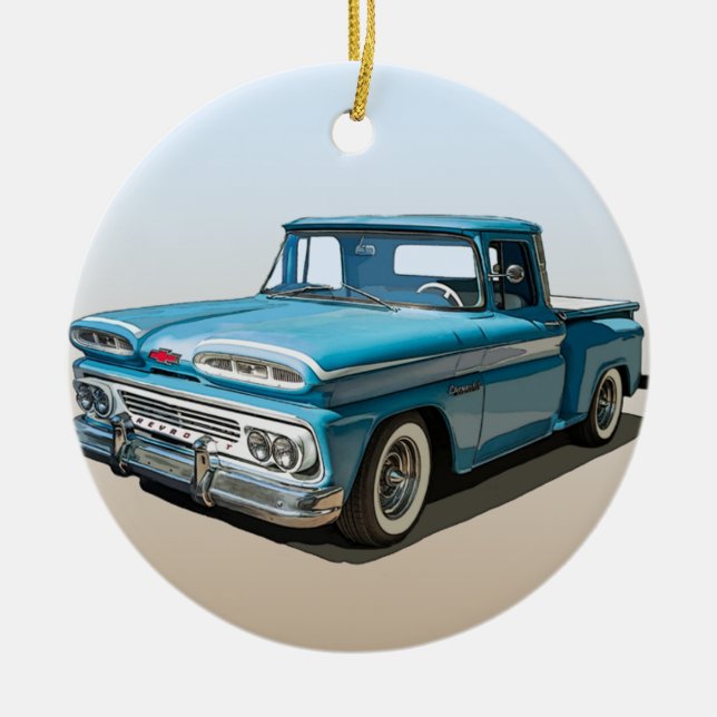 Cerâmica Ornamento de Recolha Azul 1960 (Frente)
