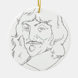 Cerâmica Ornamento de Rene Descartes