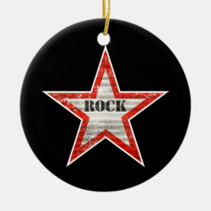Cerâmica Ornamento de Rockstar (fundo preto)