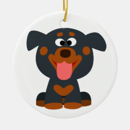Cerâmica Ornamento de Rottweiler de Bebê de Cartoon Bonito