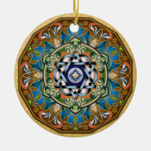Cerâmica Ornamento de Shalom da mandala