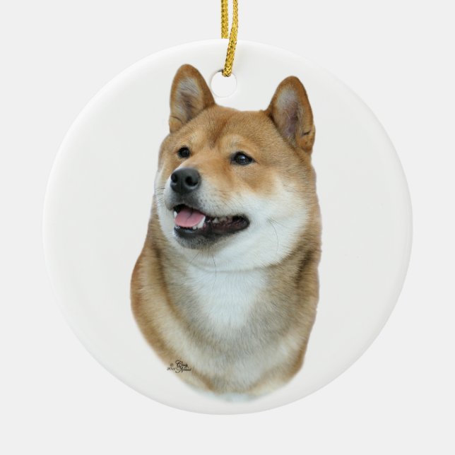 Cerâmica Ornamento de Shiba Inu (Frente)