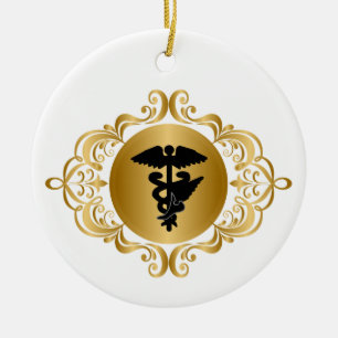 Cerâmica Ornamento de Símbolo Médico no Dia da Podiatria