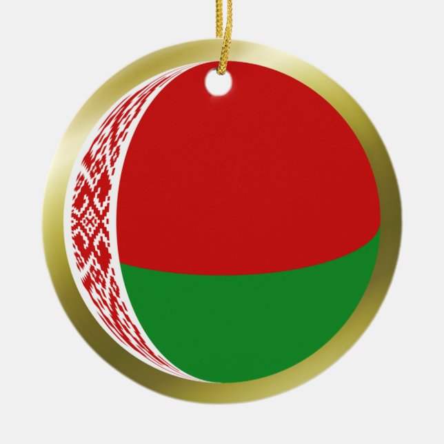 Cerâmica Ornamento de Sinalizador da Bielorrússia (Frente)