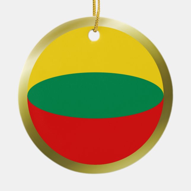 Cerâmica Ornamento de Sinalizador da Lituânia (Frente)