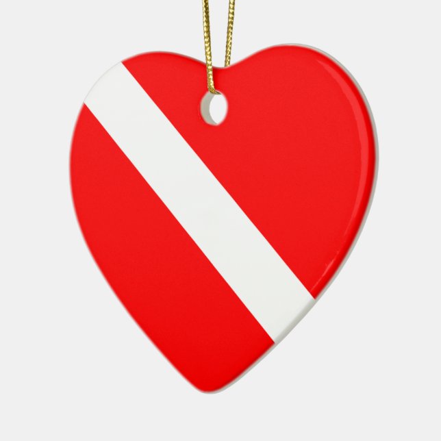 Cerâmica Ornamento de Sinalizador de Disco Scuba (Esquerda)