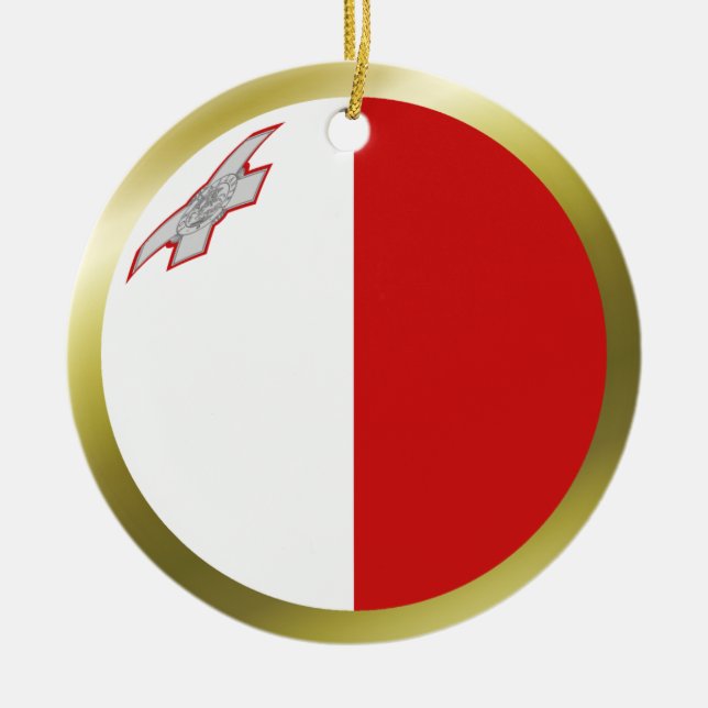 Cerâmica Ornamento de Sinalizador de Malta (Frente)