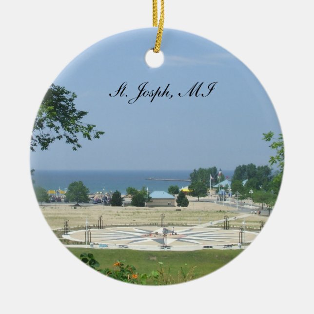 Cerâmica Ornamento de St Joseph Michigan (Frente)