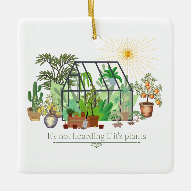 Cerâmica Ornamento de Sun/Planta (Frente)