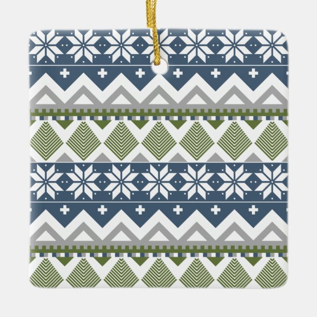 Cerâmica Ornamento de Sweater de inverno (Frente)