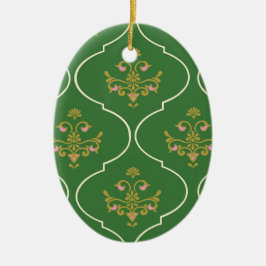 Cerâmica Ornamento de Tapeçaria Verde