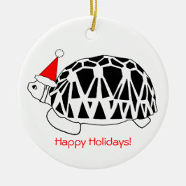 Cerâmica Ornamento de Tartaruga Estrela Birmanesa (pc branc