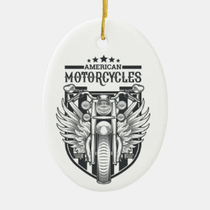 Cerâmica Ornamento de texto personalizado "Motocicletas ame