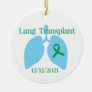 Cerâmica Ornamento de Transplante Pulmonar Personalizável