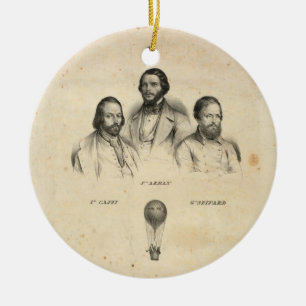 Cerâmica Ornamento de três balonistas