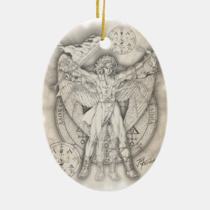 Cerâmica Ornamento de Uriel do arcanjo