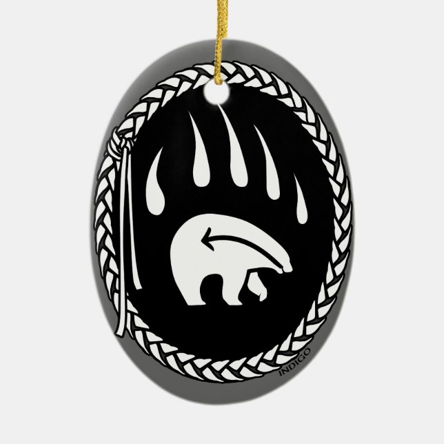 Cerâmica Ornamento de Urso Tribal Manipulação de Ursos e Pr (Frente)