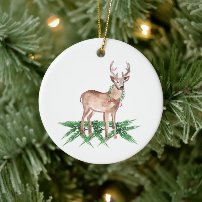 Cerâmica Ornamento de veados de Natal (Árvore)