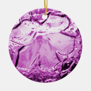 Cerâmica Ornamento de vidro do roxo da flor