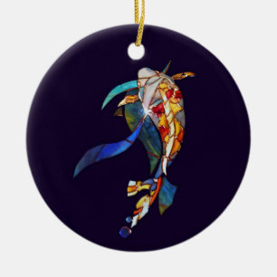 Cerâmica ORNAMENTO de vidro dos peixes de Koi da arte