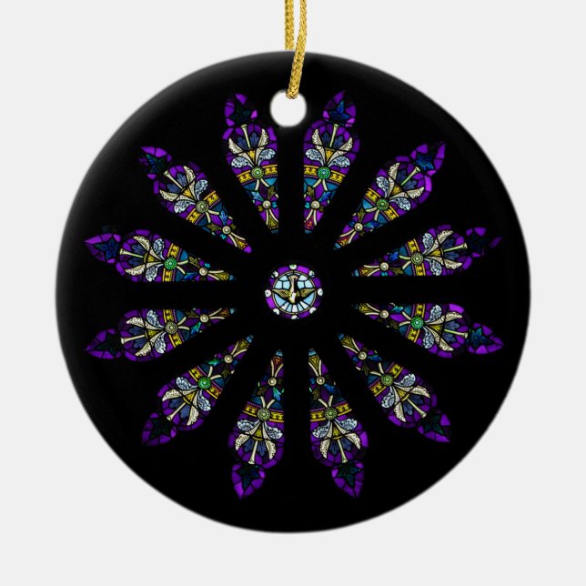 Cerâmica Ornamento de Vidro Mandala (Frente)