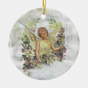 Cerâmica Ornamento de Vintage Angels