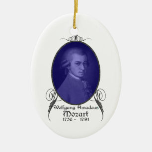 Cerâmica Ornamento de Wolfgang Amadeus Mozart