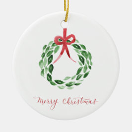 Cerâmica Ornamento de Wreath de Natal