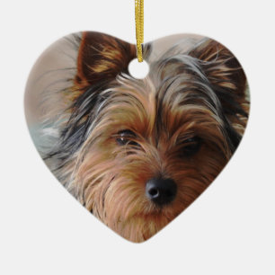 Cerâmica Ornamento de Yorkie Terrier