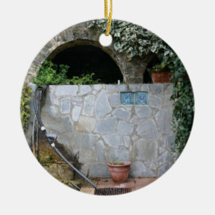 Cerâmica Ornamento do alfabeto romeno italiano de dupla fac