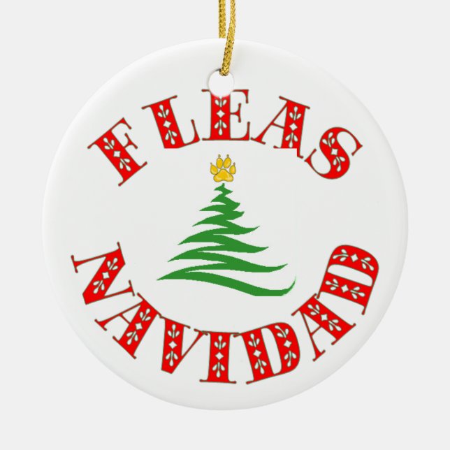 Cerâmica Ornamento do animal de estimação de Navidad das (Frente)