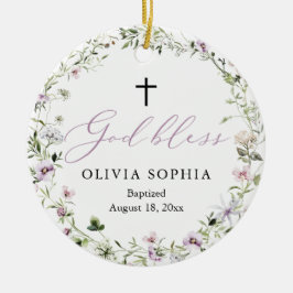 Cerâmica Ornamento do Batismo Fotográfico de Rapariga Roxin