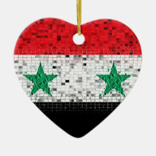 Cerâmica Ornamento do brilho da bandeira de Syria