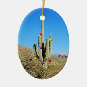 Cerâmica Ornamento do cacto de Natal